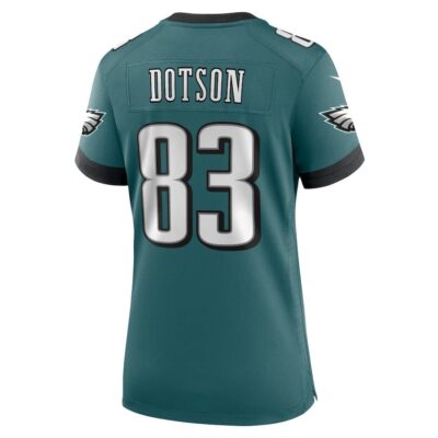 Jahan Dotson #83 Philadelphia Eagles Super Bowl LIX Women's Jersey - Midnight Green - Image 3