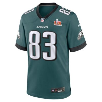 Alternative view of Jahan Dotson #83 Philadelphia Eagles Super Bowl LIX Youth Jersey - Midnight Green