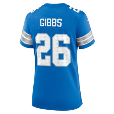 Jahmyr Gibbs #26 Detroit Lions Super Bowl LIX Women's Jersey - Blue - Image 3