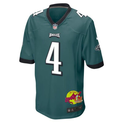 Jake Elliott 4 Philadelphia Eagles Super Bowl LIX New Orleans Patch Game Men Jersey - Midnight Green - Image 3