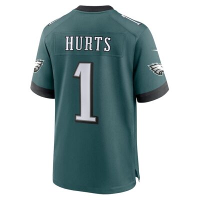 Jalen Hurts #1 Philadelphia Eagles Super Bowl LIX Youth Jersey - Midnight Green - Image 3