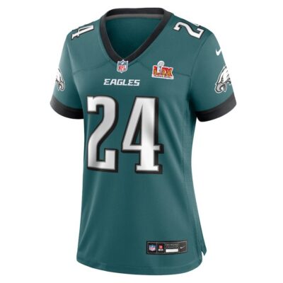 Alternative view of James Bradberry IV #24 Philadelphia Eagles Super Bowl LIX Women's Jersey - Midnight Green