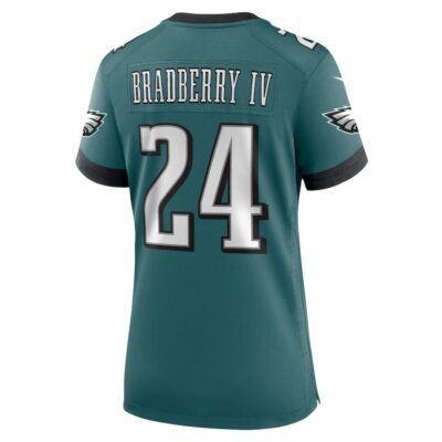 James Bradberry IV #24 Philadelphia Eagles Super Bowl LIX Women's Jersey - Midnight Green - Image 3