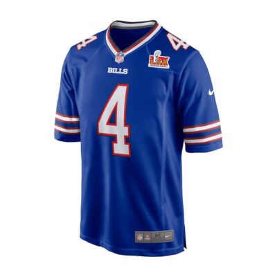 Alternative view of James Cook #4 Buffalo Bills Super Bowl LIX Jersey - Men's - Royal