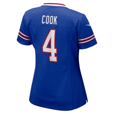 James Cook #4 Buffalo Bills Super Bowl LIX Women's Jersey - Royal - Image 3