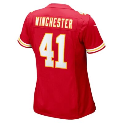 James Winchester #41 Kansas City Chiefs Super Bowl LIX Women's Jersey - Red - Image 3
