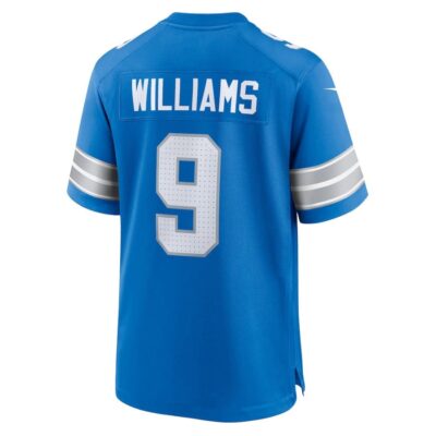 Jameson Williams #9 Detroit Lions Super Bowl LIX Jersey - Men's - Blue - Image 3
