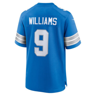 Jameson Williams #9 Detroit Lions Super Bowl LIX Youth Jersey - Blue - Image 3