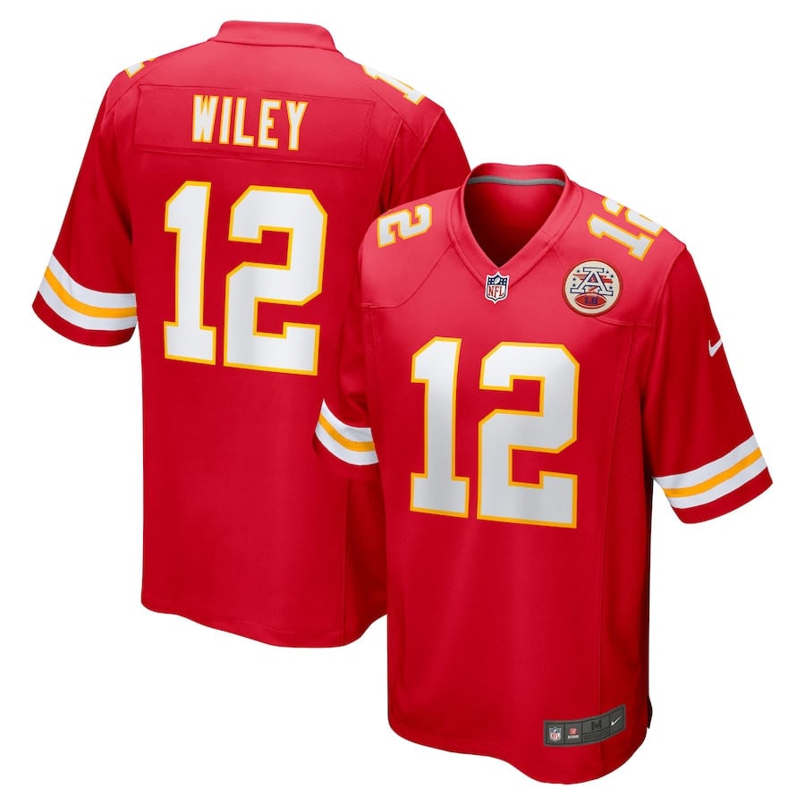 Jared Wiley 12 Kansas City Chiefs Game Men Jersey - Red