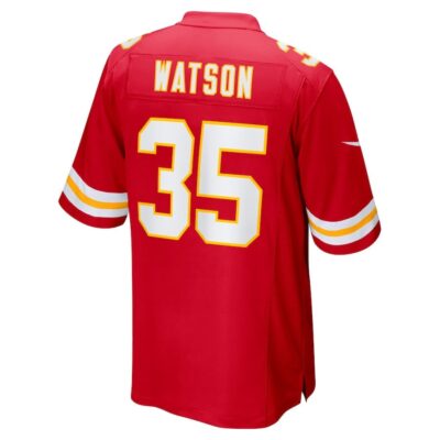 Jaylen Watson #35 Kansas City Chiefs Super Bowl LIX Youth Jersey - Red - Image 3