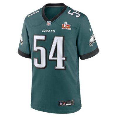 Alternative view of Jeremiah Trotter Jr. #54 Philadelphia Eagles Super Bowl LIX Jersey - Men's - Midnight Green