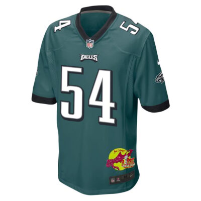 Jeremiah Trotter Jr. 54 Philadelphia Eagles Super Bowl LIX New Orleans Patch Game Men Jersey - Midnight Green - Image 3