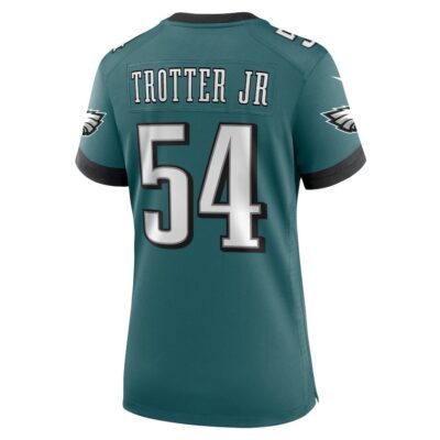 Jeremiah Trotter Jr. #54 Philadelphia Eagles Super Bowl LIX Women's Jersey - Midnight Green - Image 3