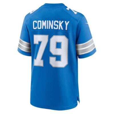 John Cominsky #79 Detroit Lions Super Bowl LIX Youth Jersey - Blue - Image 3