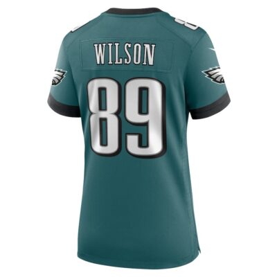 Johnny Wilson #89 Philadelphia Eagles Super Bowl LIX Women's Jersey - Midnight Green - Image 3