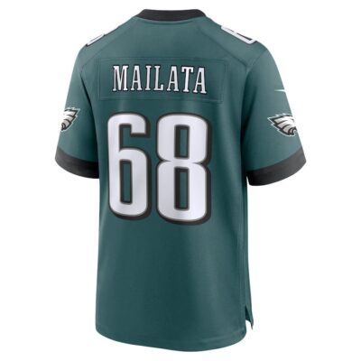 Jordan Mailata #68 Philadelphia Eagles Super Bowl LIX Jersey - Men's - Midnight Green - Image 3