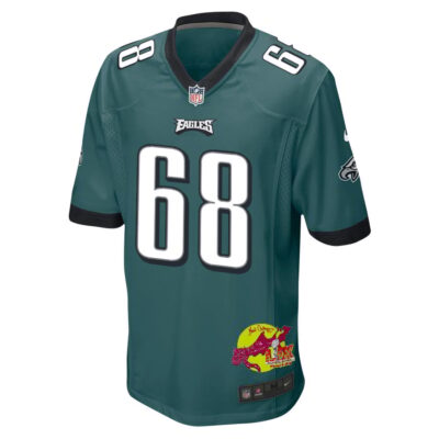Jordan Mailata 68 Philadelphia Eagles Super Bowl LIX New Orleans Patch Game Men Jersey - Midnight Green - Image 3