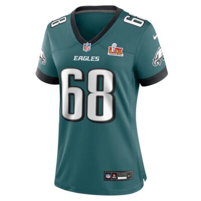 Alternative view of Jordan Mailata #68 Philadelphia Eagles Super Bowl LIX Women's Jersey - Midnight Green