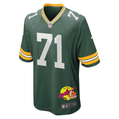 Josh Myers 71 Green Bay Packers Super Bowl LIX New Orleans Patch Game Men Jersey - Green - Image 3
