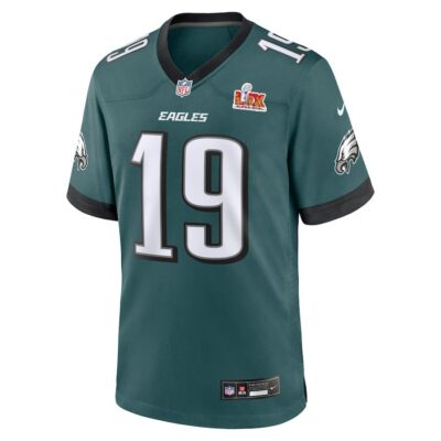 Alternative view of Josh Sweat #19 Philadelphia Eagles Super Bowl LIX Jersey - Men's - Midnight Green