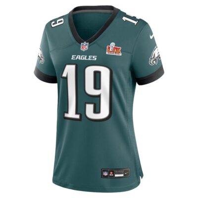 Alternative view of Josh Sweat #19 Philadelphia Eagles Super Bowl LIX Women's Jersey - Midnight Green