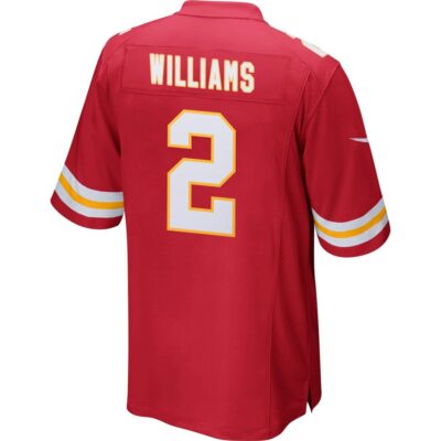 Alternative view of Joshua Williams 2 Kansas City Chiefs Super Bowl LIX New Orleans Patch Game Men Jersey - Red