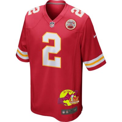 Joshua Williams 2 Kansas City Chiefs Super Bowl LIX New Orleans Patch Game Men Jersey - Red - Image 3