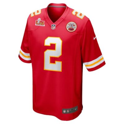 Alternative view of Joshua Williams #2 Kansas City Chiefs Super Bowl LIX Youth Jersey - Red