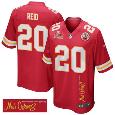 Justin Reid 20 Kansas City Chiefs Super Bowl LIX 'New Orleans - Where Passion Ignites' Game Men Jersey - Red