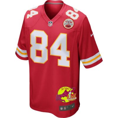 Justin Watson 84 Kansas City Chiefs Super Bowl LIX New Orleans Patch Game Men Jersey - Red - Image 3