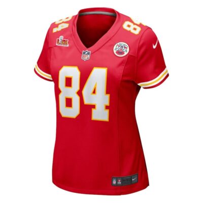 Alternative view of Justin Watson #84 Kansas City Chiefs Super Bowl LIX Women's Jersey - Red