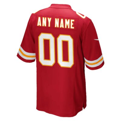 Kansas City Chiefs Super Bowl LIX Patch Game Men Custom Jersey - Red - Image 3
