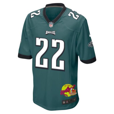 Kelee Ringo 22 Philadelphia Eagles Super Bowl LIX New Orleans Patch Game Men Jersey - Midnight Green - Image 3