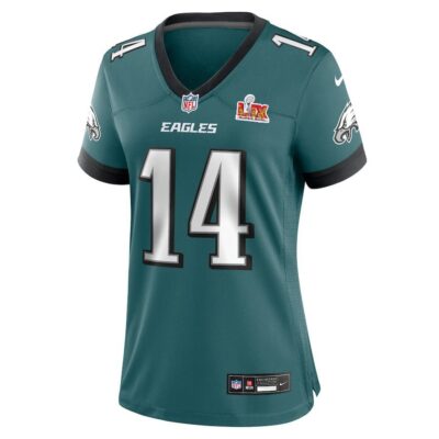 Alternative view of Kenneth Gainwell #14 Philadelphia Eagles Super Bowl LIX Women's Jersey - Midnight Green