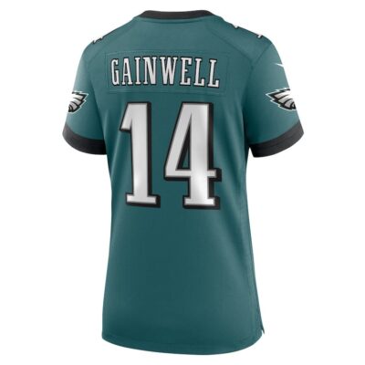 Kenneth Gainwell #14 Philadelphia Eagles Super Bowl LIX Women's Jersey - Midnight Green - Image 3