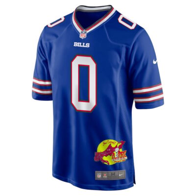 Keon Coleman 0 Buffalo Bills Super Bowl LIX New Orleans Patch Game Men Jersey - Royal - Image 3