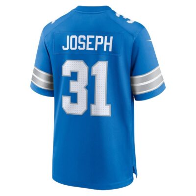 Kerby Joseph #31 Detroit Lions Super Bowl LIX Jersey - Men's - Blue - Image 3