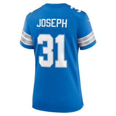 Kerby Joseph #31 Detroit Lions Super Bowl LIX Women's Jersey - Blue - Image 3