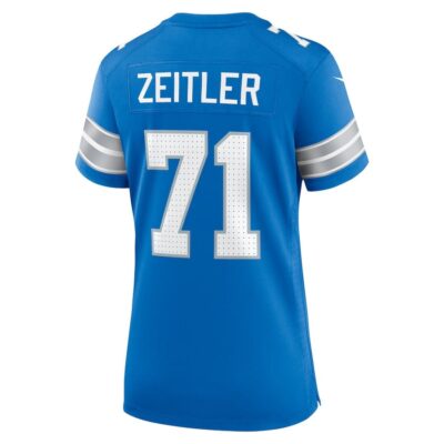 Kevin Zeitler #71 Detroit Lions Super Bowl LIX Women's Jersey - Blue - Image 3