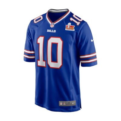 Alternative view of Khalil Shakir #10 Buffalo Bills Super Bowl LIX Jersey - Men's - Royal