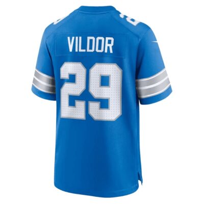 Kindle Vildor #29 Detroit Lions Super Bowl LIX Jersey - Men's - Blue - Image 3