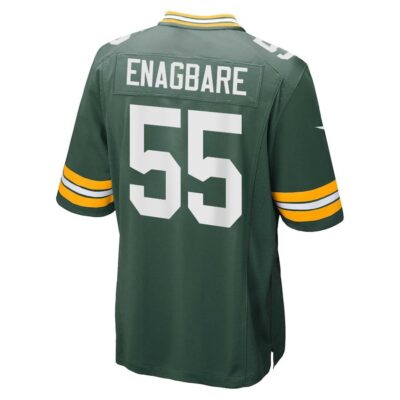 Alternative view of Kingsley Enagbare 55 Green Bay Packers Super Bowl LIX New Orleans Patch Game Men Jersey - Green