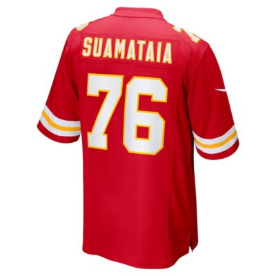 Kingsley Suamataia #76 Kansas City Chiefs Super Bowl LIX Jersey - Men's - Red - Image 3