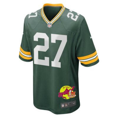 Kitan Oladapo 27 Green Bay Packers Super Bowl LIX New Orleans Patch Game Men Jersey - Green - Image 3