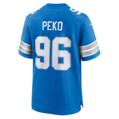 Kyle Peko #96 Detroit Lions Super Bowl LIX Jersey - Men's - Blue - Image 3