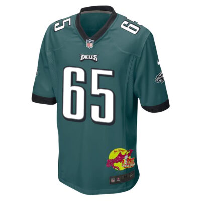 Lane Johnson 65 Philadelphia Eagles Super Bowl LIX New Orleans Patch Game Men Jersey - Midnight Green - Image 3
