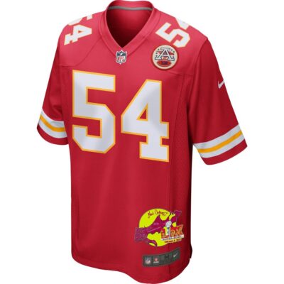 Leo Chenal 54 Kansas City Chiefs Super Bowl LIX New Orleans Patch Game Men Jersey - Red - Image 3