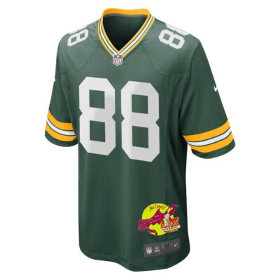 Luke Musgrave 88 Green Bay Packers Super Bowl LIX New Orleans Patch Game Men Jersey - Green - Image 3