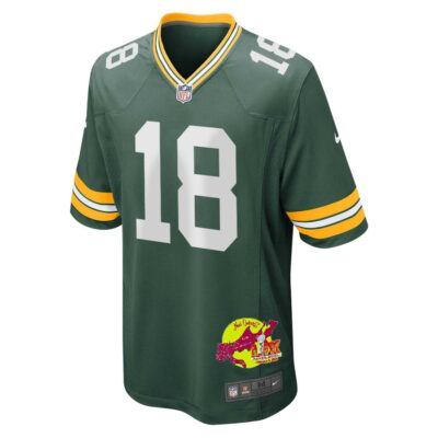 Malik Heath 18 Green Bay Packers Super Bowl LIX New Orleans Patch Game Men Jersey - Green - Image 3