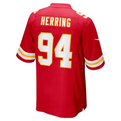 Malik Herring #94 Kansas City Chiefs Super Bowl LIX Youth Jersey - Red - Image 3